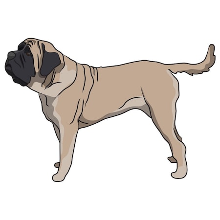 Mastiff Dog Decal, Dog Lover Decor Vinyl Sticker